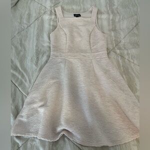 Topshop White Sleeveless Fit and Flare Dress